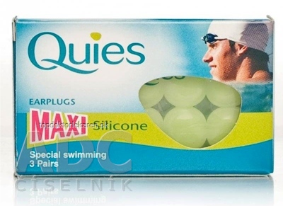 Quies Silikónové chrániče sluchu MAXI špeciálne na plávanie 3x2 ks