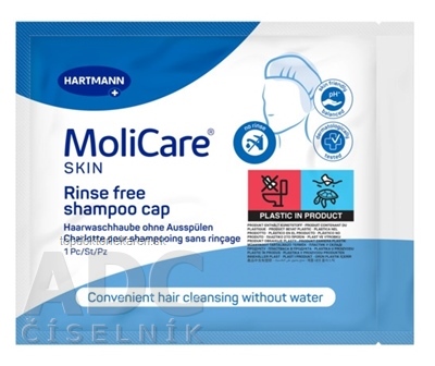 MoliCare SKIN Rinse free shampoo cap čiapka so šampónom a kondicionérom 1x1 ks