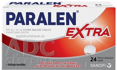 PARALEN EXTRA tbl flm 500 mg/65 mg (blis. Al/PVC) 1x24 ks