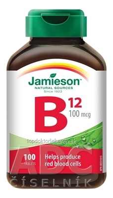 JAMIESON VITAMÍN B12 METYLKOBALAMÍN 100 µg tbl 1x100 ks