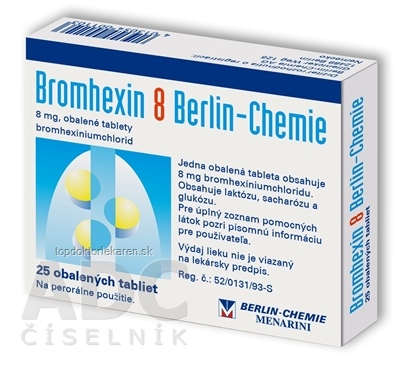 Bromhexin 8 Berlin-Chemie tbl obd 8 mg (blis.) 1x25 ks