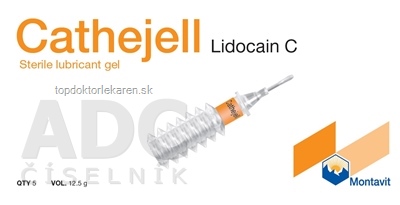 CATHEJELL LIDOCAIN C gel urt (lidokaínová instilácia 12,5 g) 1x5 ks