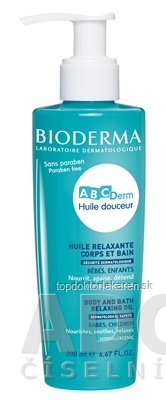 BIODERMA ABCDerm Relaxačný olej masážny a kúpeľový olej 1x200 ml