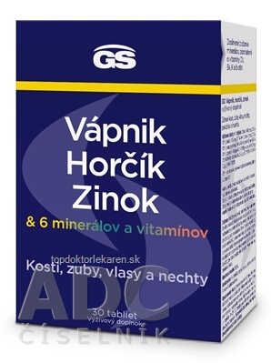 GS Vápnik, Horčík, Zinok tbl 1x30 ks