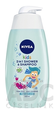 NIVEA Kids 2in1 Detský sprchový gél Boy s jablkovou vôňou 1x500 ml