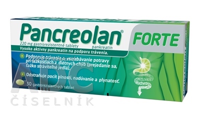 Pancreolan FORTE tbl ent 220 mg (blis.PVC/PVDC/Al) 1x30 ks