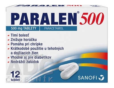PARALEN 500 tbl 500 mg (blis.Al/PVC) 1x12 ks