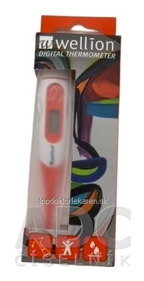 Wellion DIGITAL THERMOMETER digitálny lekársky teplomer, vodotesný, flexibilná špička 1x1 ks