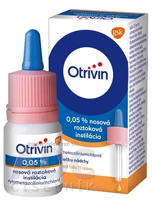 Otrivin pre deti (0,05 %) int nao, kvapky 0,5 mg 1x10 ml